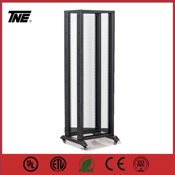 Four Poles Rack Open Frame Server Rack With Wheels