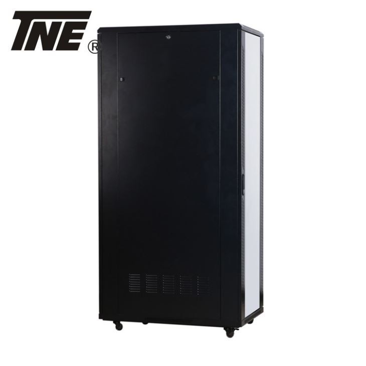 Floor Standing Server Rack Network Cabinet With Front Glass Door